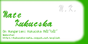 mate kukucska business card